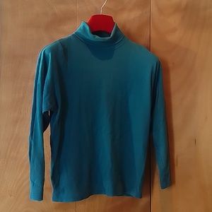 Ann Taylor deep turquoise turtle neck top, M